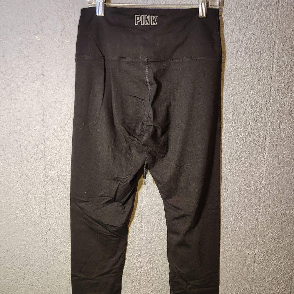 Pink Sport Black Activewear Lace Up Leggings